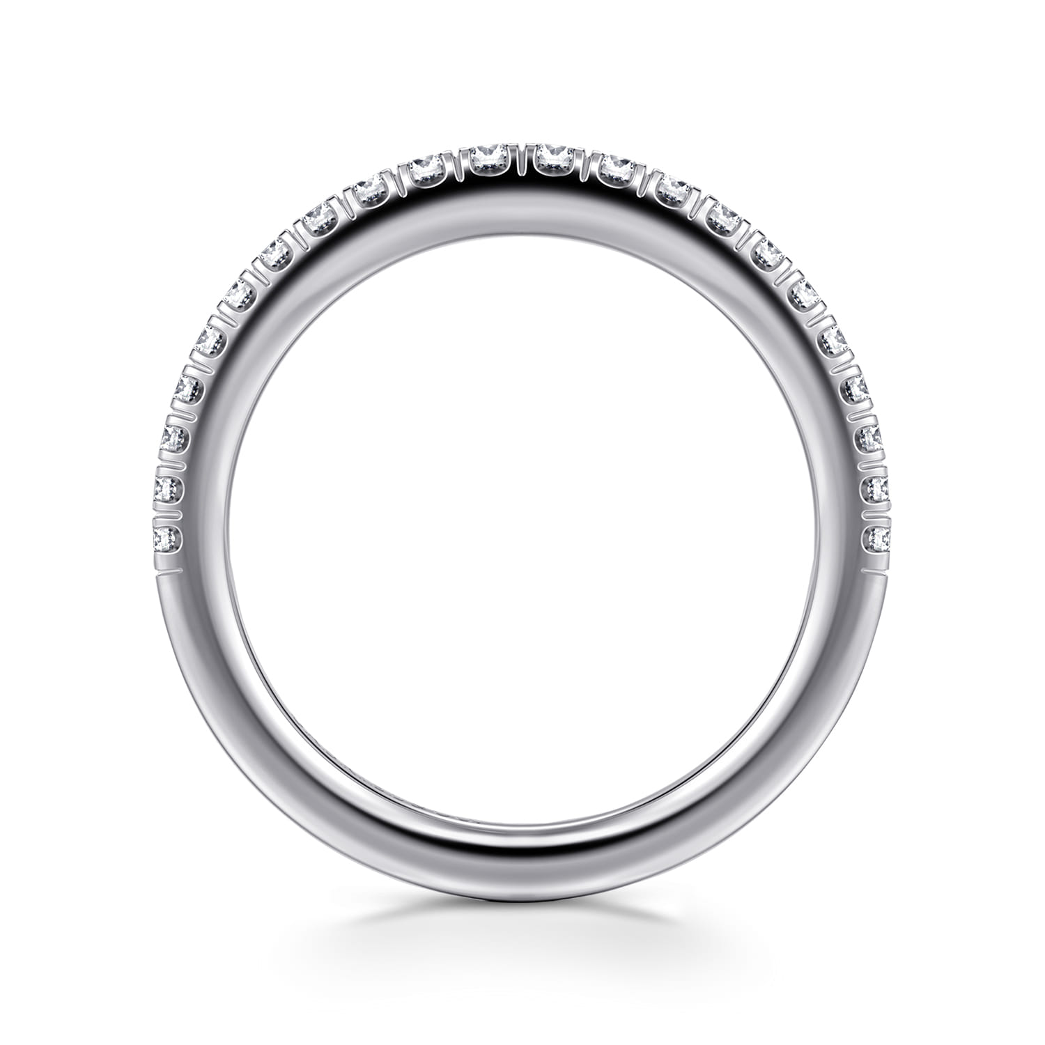 14K White Gold Diamond Matching Wedding Band - 0.3 ct - Shot 2