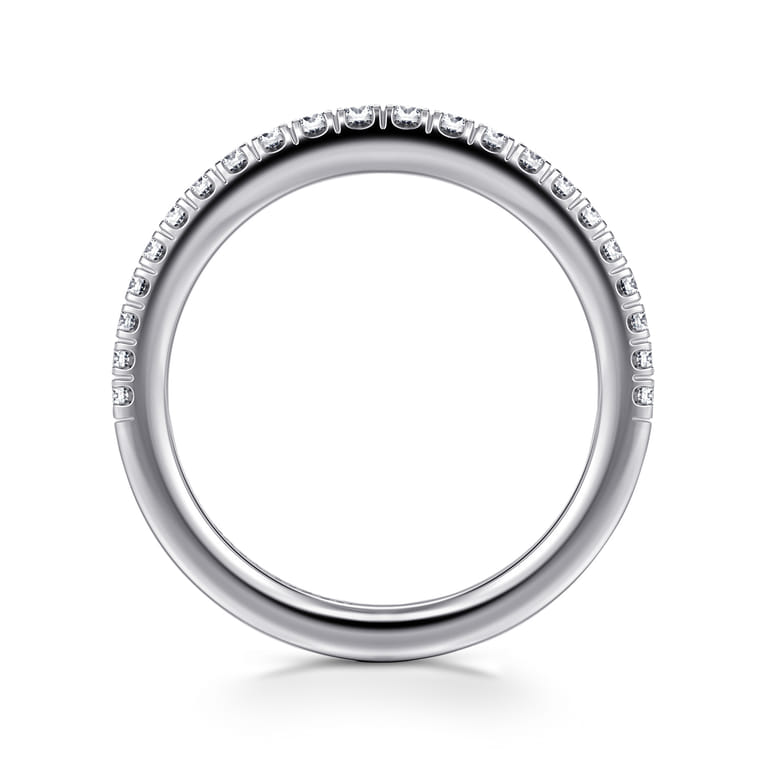 14K White Gold Diamond Matching Wedding Band - 0.3 ct - Shot 2