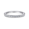 14K White Gold Diamond Matching Wedding Band - 0.42 ct
