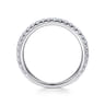 14K White Gold Diamond Matching Wedding Band - 0.42 ct