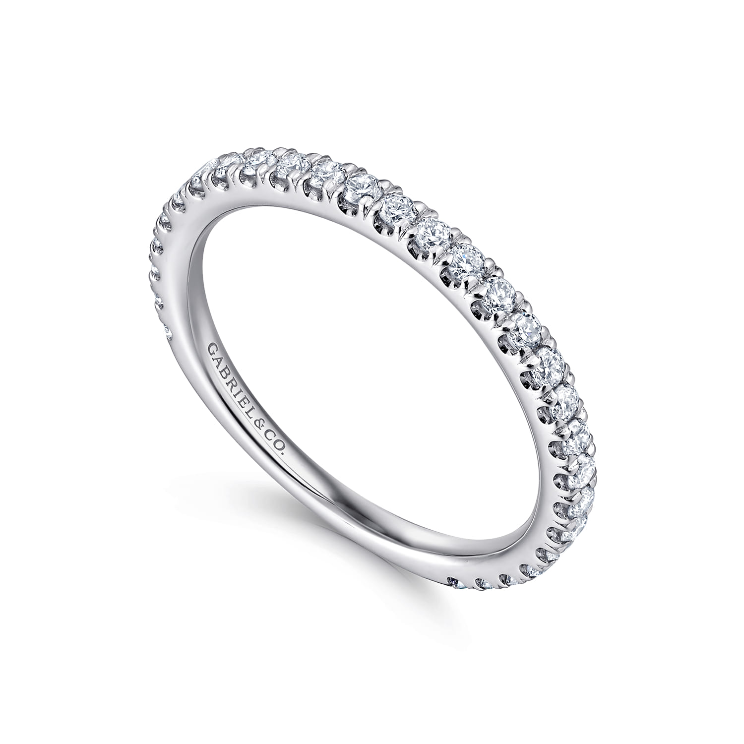 14K White Gold Diamond Matching Wedding Band - 0.42 ct - Shot 3