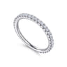 14K White Gold Diamond Matching Wedding Band - 0.42 ct