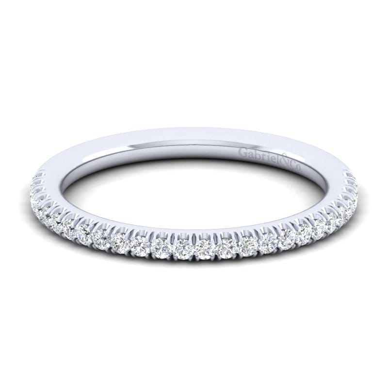 14K White Gold Diamond Matching Wedding Band - 0.19 ct - Shot 1