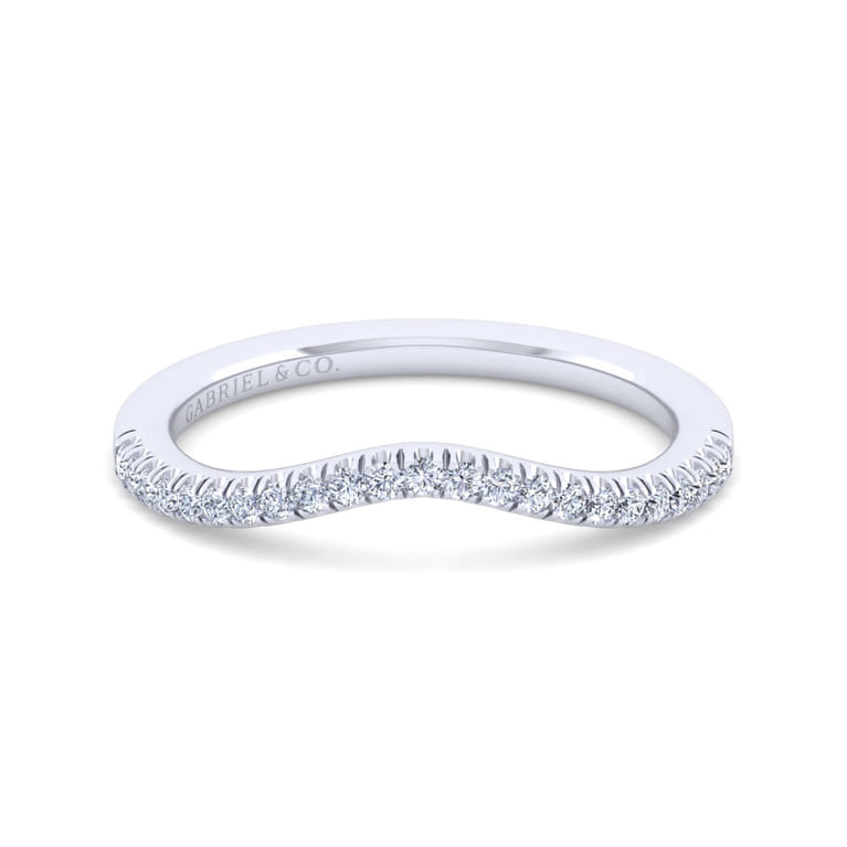 14K White Gold Diamond Matching Wedding Band - 0.15 ct - Shot 1