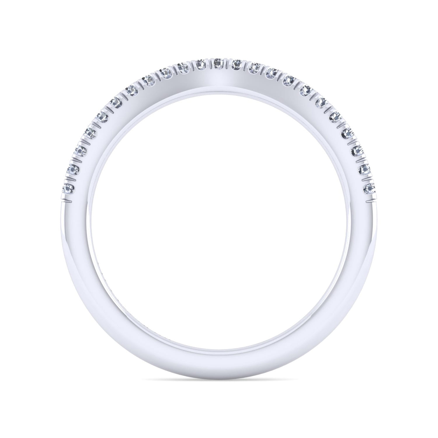 14K White Gold Diamond Matching Wedding Band - 0.15 ct - Shot 2