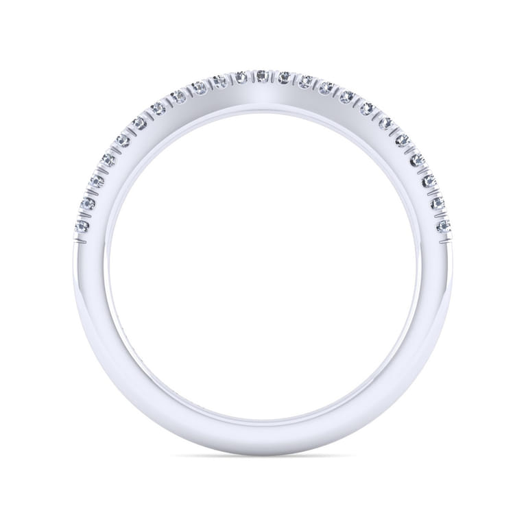 14K White Gold Diamond Matching Wedding Band - 0.15 ct - Shot 2