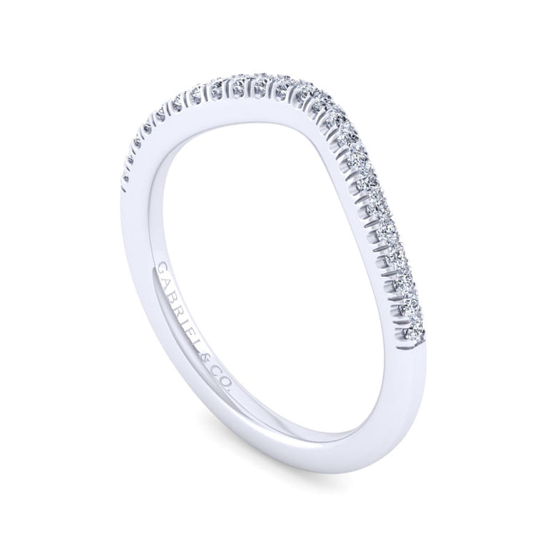 14K White Gold Diamond Matching Wedding Band - 0.15 ct - Shot 3