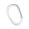 14K White Gold Diamond Matching Wedding Band - 0.15 ct