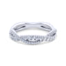 14K White Gold Diamond Matching Wedding Band - 0.4 ct