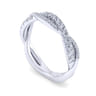 14K White Gold Diamond Matching Wedding Band - 0.4 ct