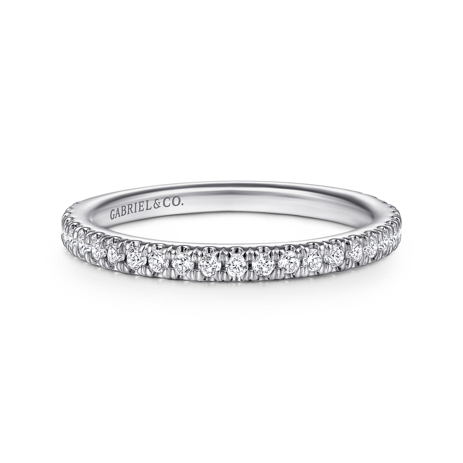 14K White Gold Diamond Matching Wedding Band - 0.3 ct - Shot 1