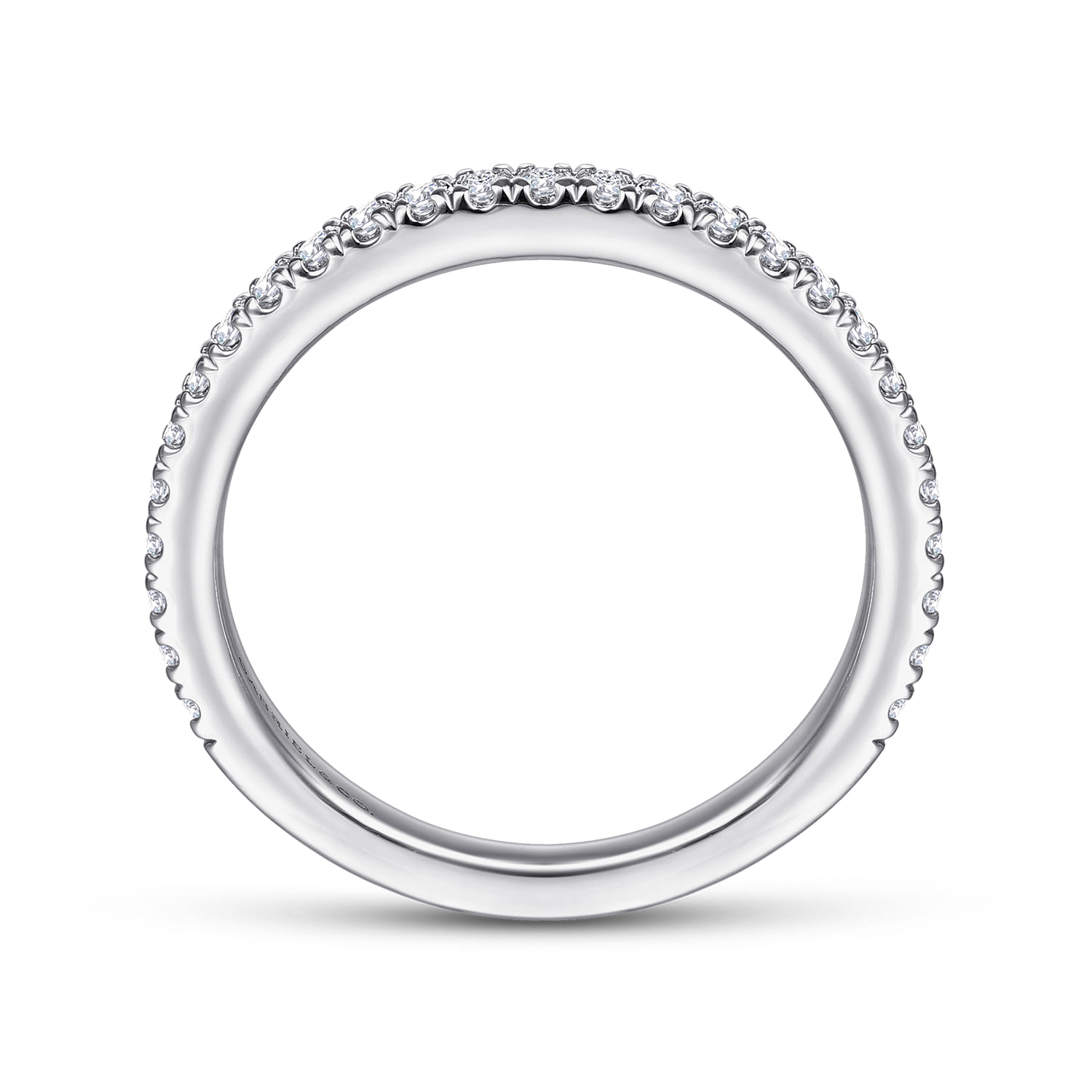 14K White Gold Diamond Matching Wedding Band - 0.3 ct - Shot 2