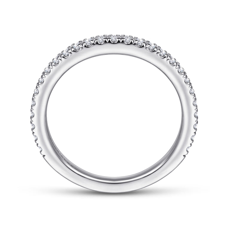 14K White Gold Diamond Matching Wedding Band - 0.3 ct - Shot 2
