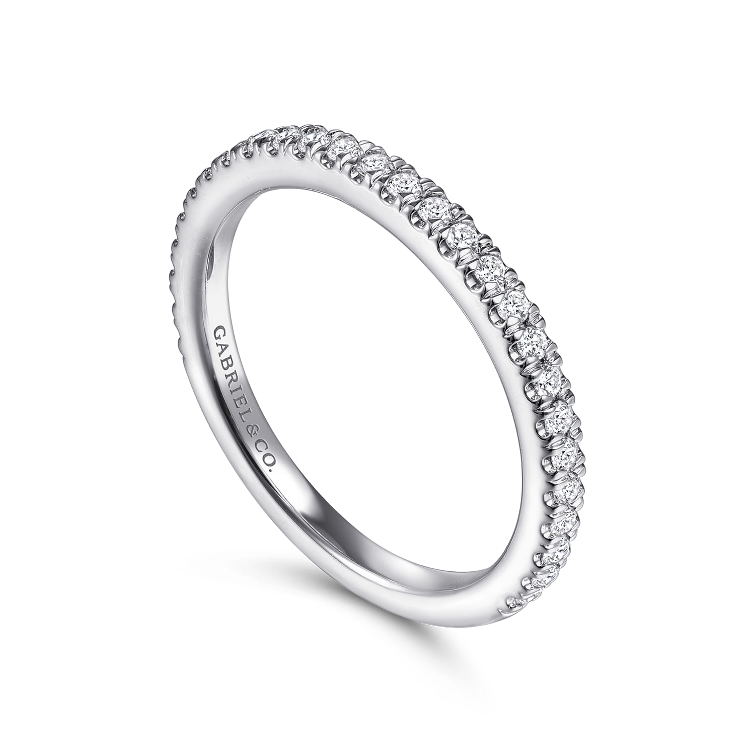 14K White Gold Diamond Matching Wedding Band - 0.3 ct - Shot 3