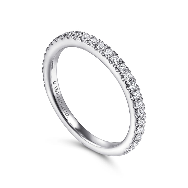14K White Gold Diamond Matching Wedding Band - 0.3 ct - Shot 3
