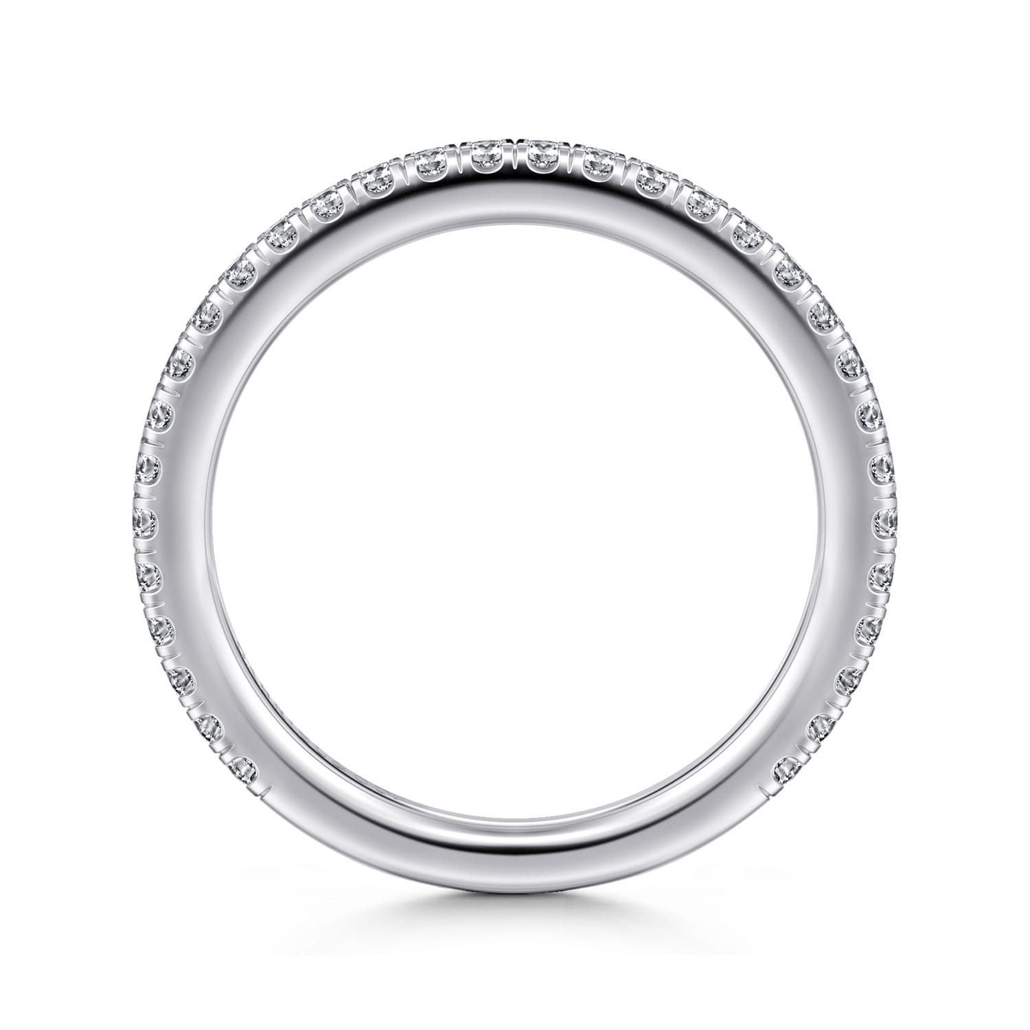 14K White Gold Diamond Matching Wedding Band - 0.35 ct - Shot 2