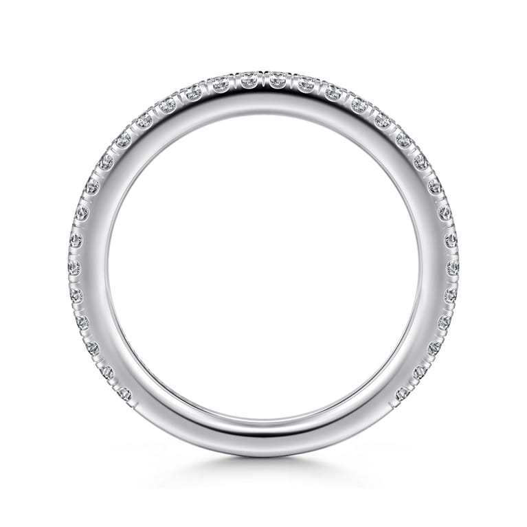 14K White Gold Diamond Matching Wedding Band - 0.35 ct - Shot 2