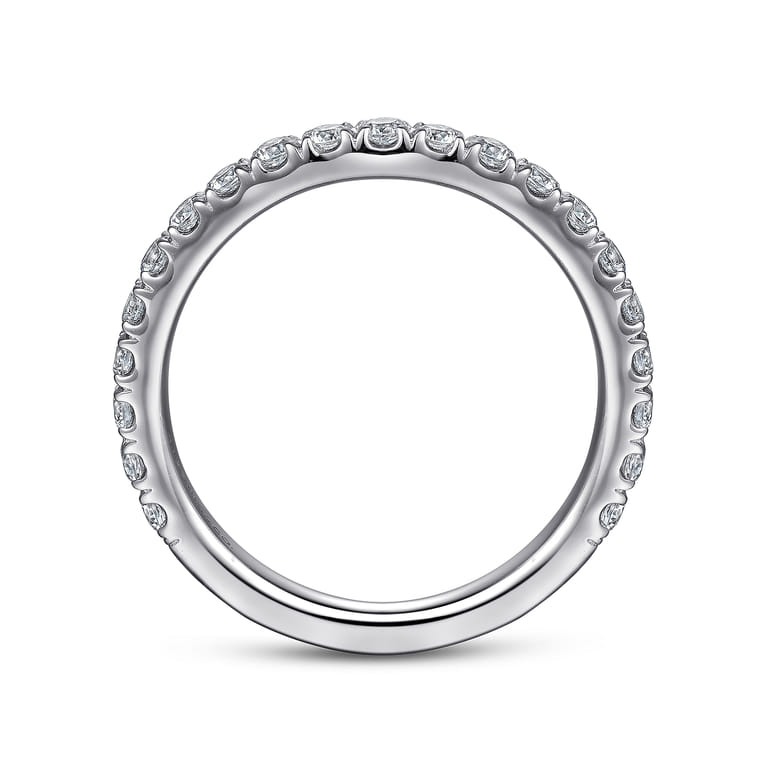 14K White Gold Diamond Matching Wedding Band - 0.6 ct - Shot 2