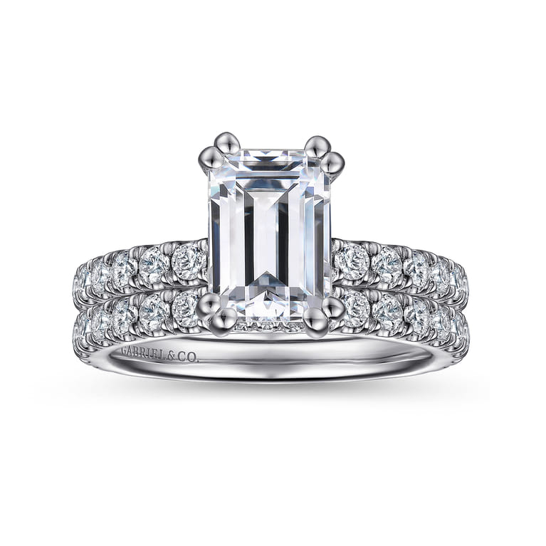 14K White Gold Diamond Matching Wedding Band - 0.6 ct - Shot 4