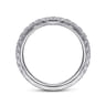 14K White Gold Diamond Matching Wedding Band - 0.6 ct
