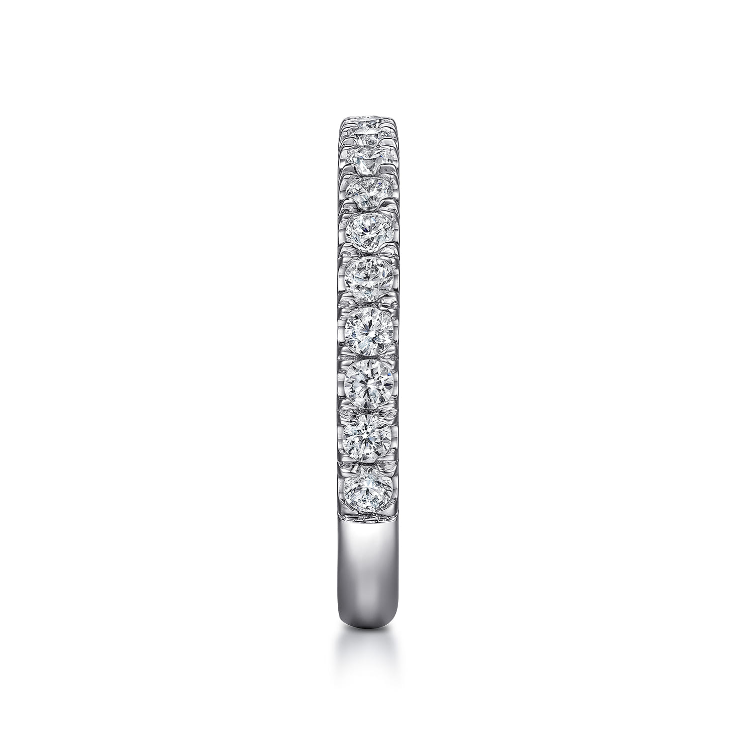 14K White Gold Diamond Matching Wedding Band - 0.6 ct - Shot 5
