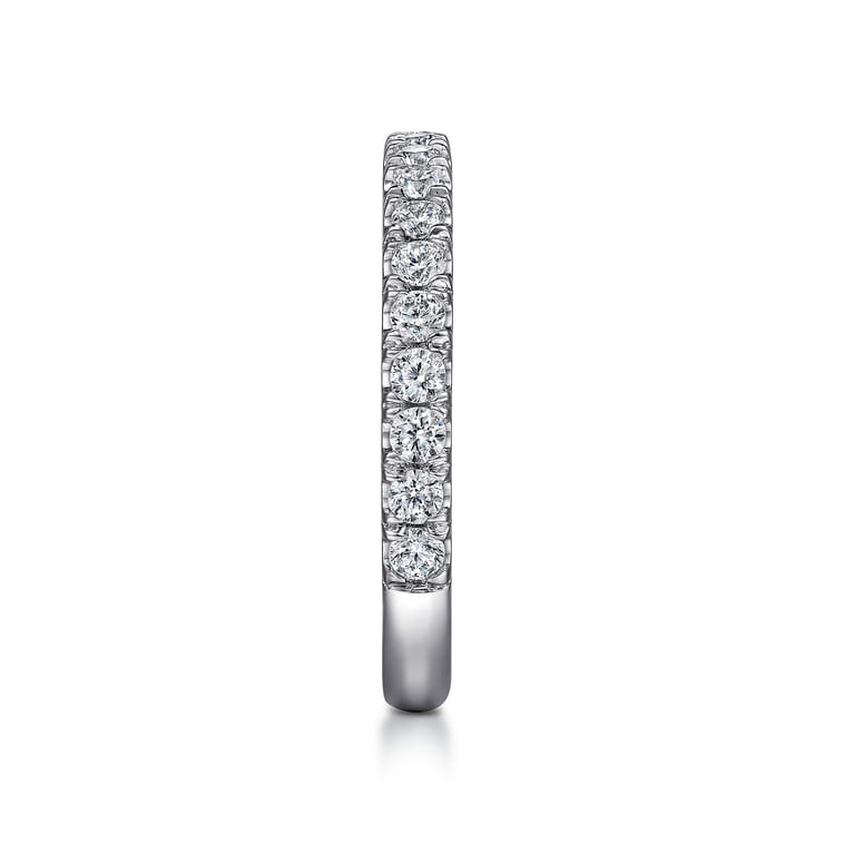 14K White Gold Diamond Matching Wedding Band - 0.6 ct - Shot 5