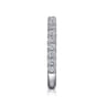 14K White Gold Diamond Matching Wedding Band - 0.6 ct