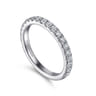 14K White Gold Diamond Matching Wedding Band - 0.6 ct