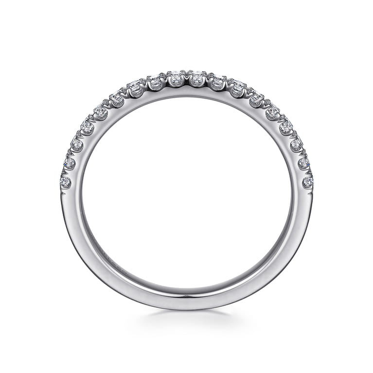 14K White Gold Diamond Matching Wedding Band - Shot 2