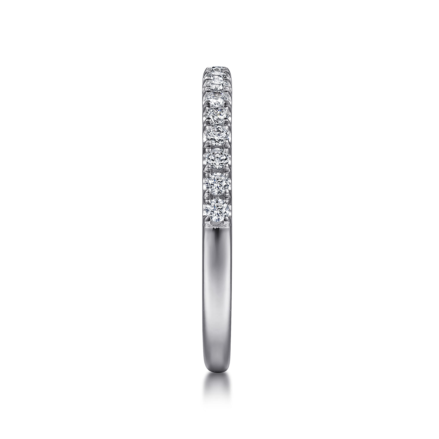14K White Gold Diamond Matching Wedding Band - Shot 4