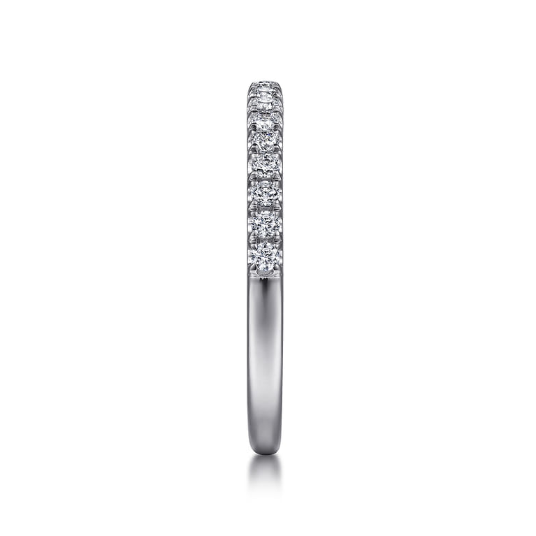 14K White Gold Diamond Matching Wedding Band - Shot 4