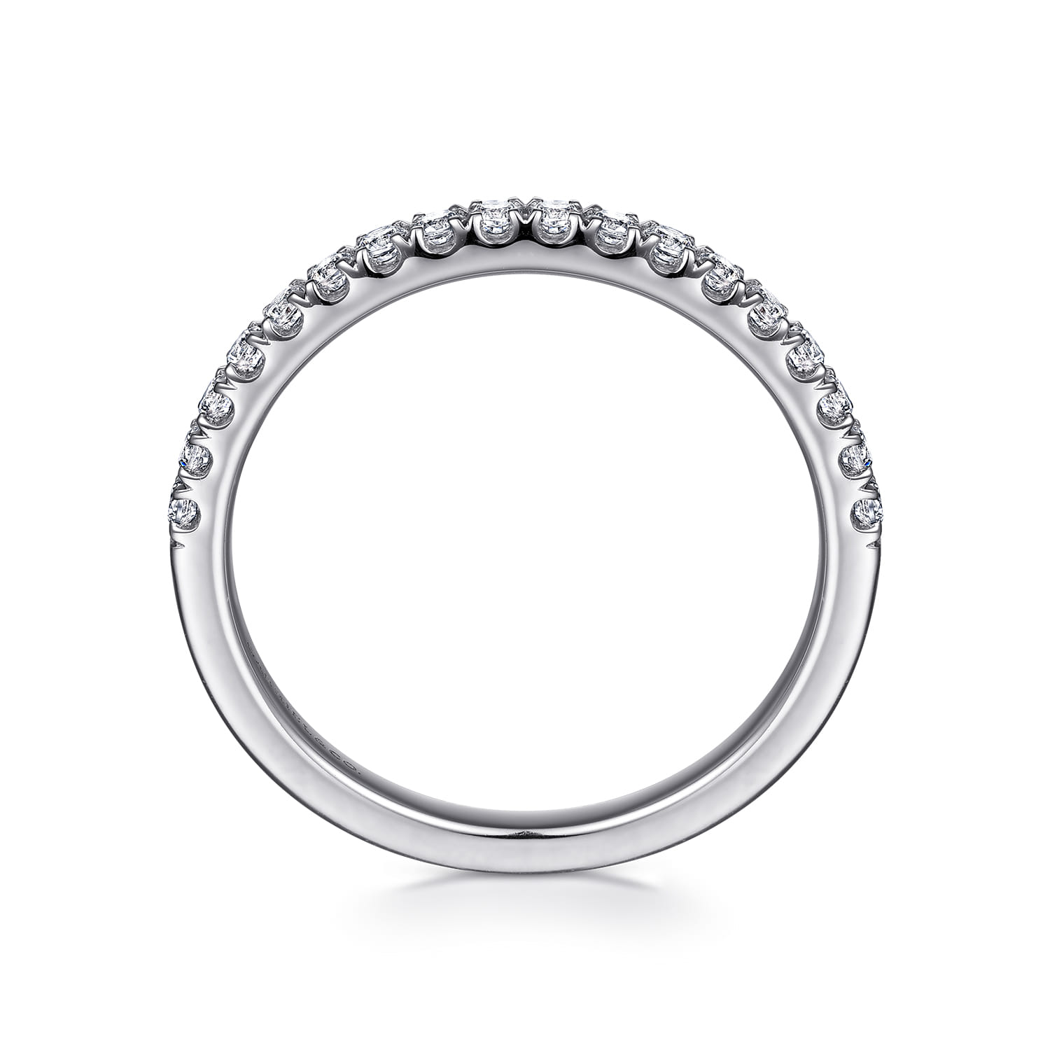 14K White Gold Diamond Matching Wedding Band - 0.26 ct - Shot 2