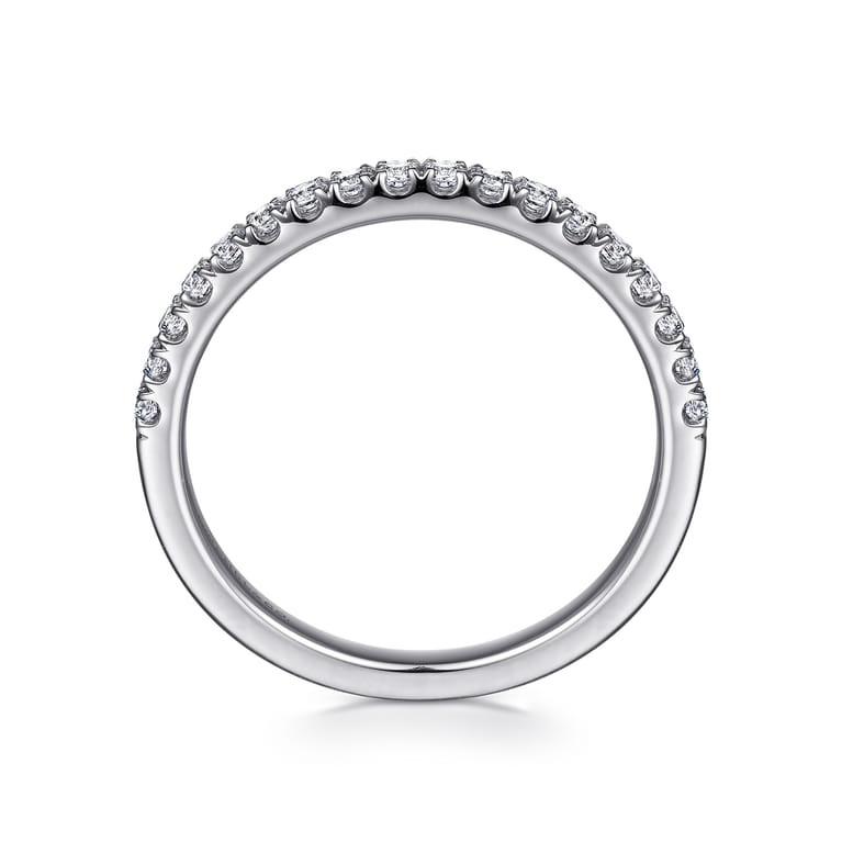14K White Gold Diamond Matching Wedding Band - 0.26 ct - Shot 2