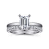14K White Gold Diamond Matching Wedding Band - 0.26 ct