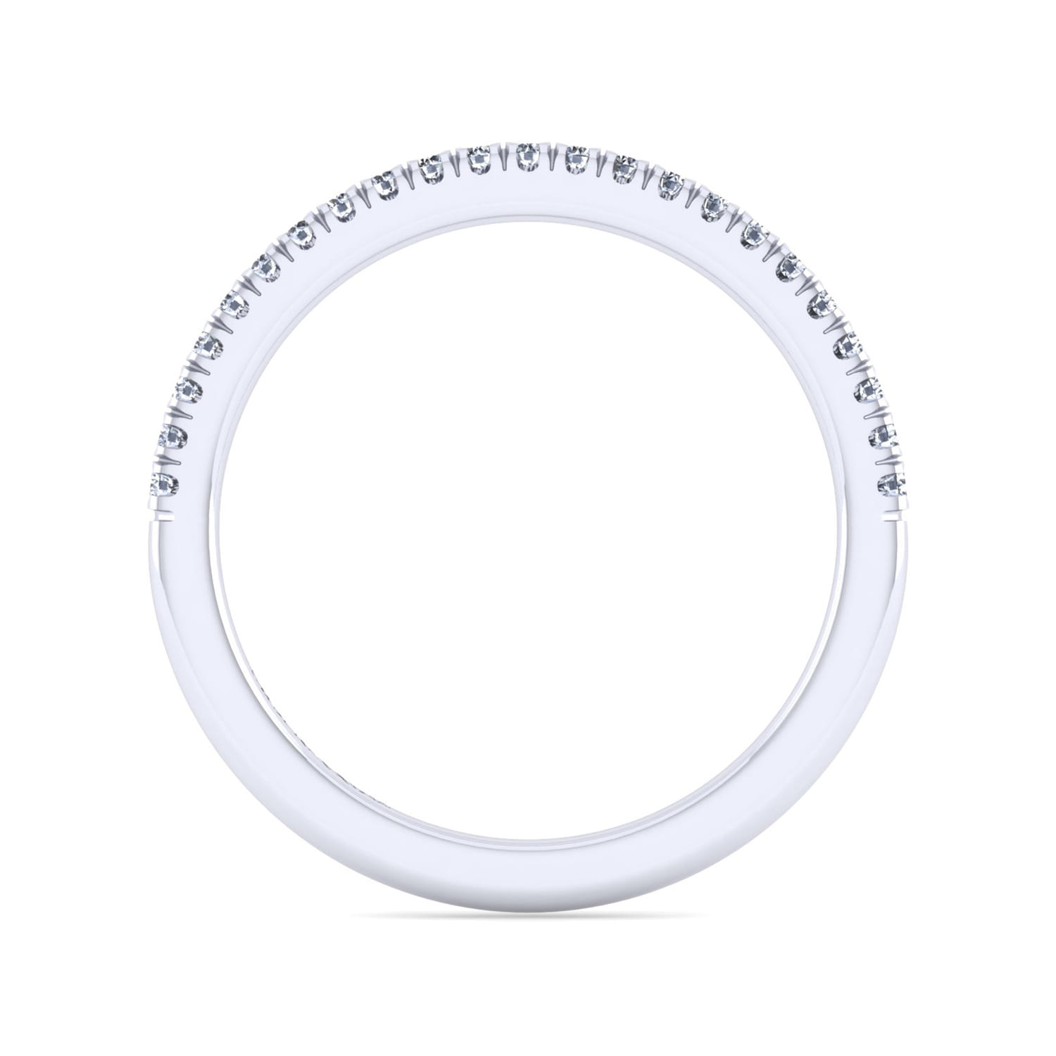 14K White Gold Diamond Matching Wedding Band - 0.15 ct - Shot 2