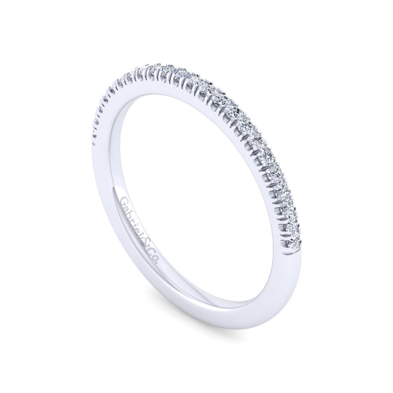 14K White Gold Diamond Matching Wedding Band - 0.15 ct - Shot 3