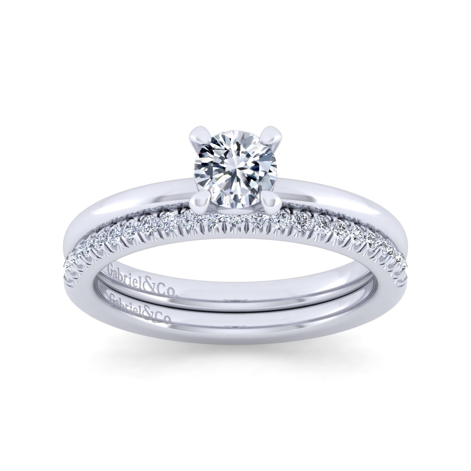 14K White Gold Diamond Matching Wedding Band - 0.15 ct - Shot 4