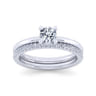 14K White Gold Diamond Matching Wedding Band - 0.15 ct
