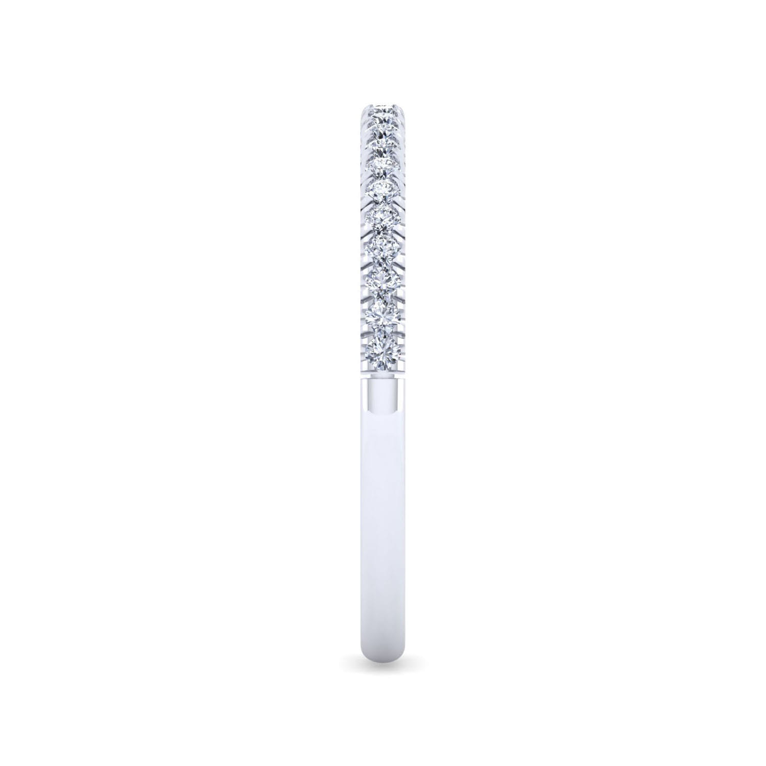 14K White Gold Diamond Matching Wedding Band - 0.15 ct - Shot 5