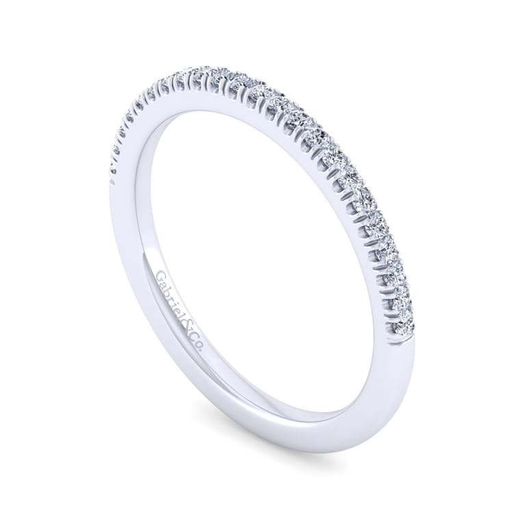 14K White Gold Diamond Matching Wedding Band - 0.15 ct - Shot 3
