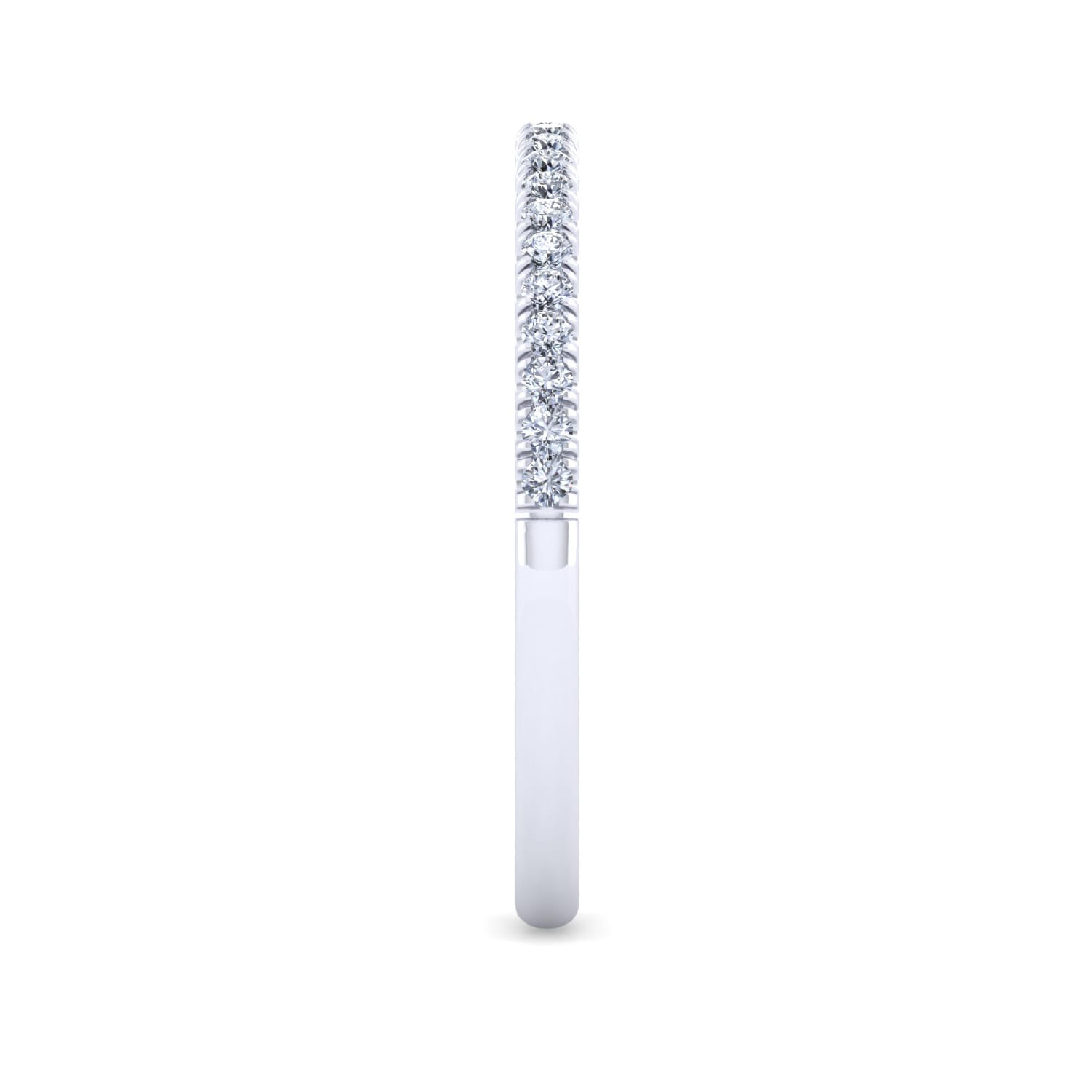 14K White Gold Diamond Matching Wedding Band - 0.15 ct - Shot 5