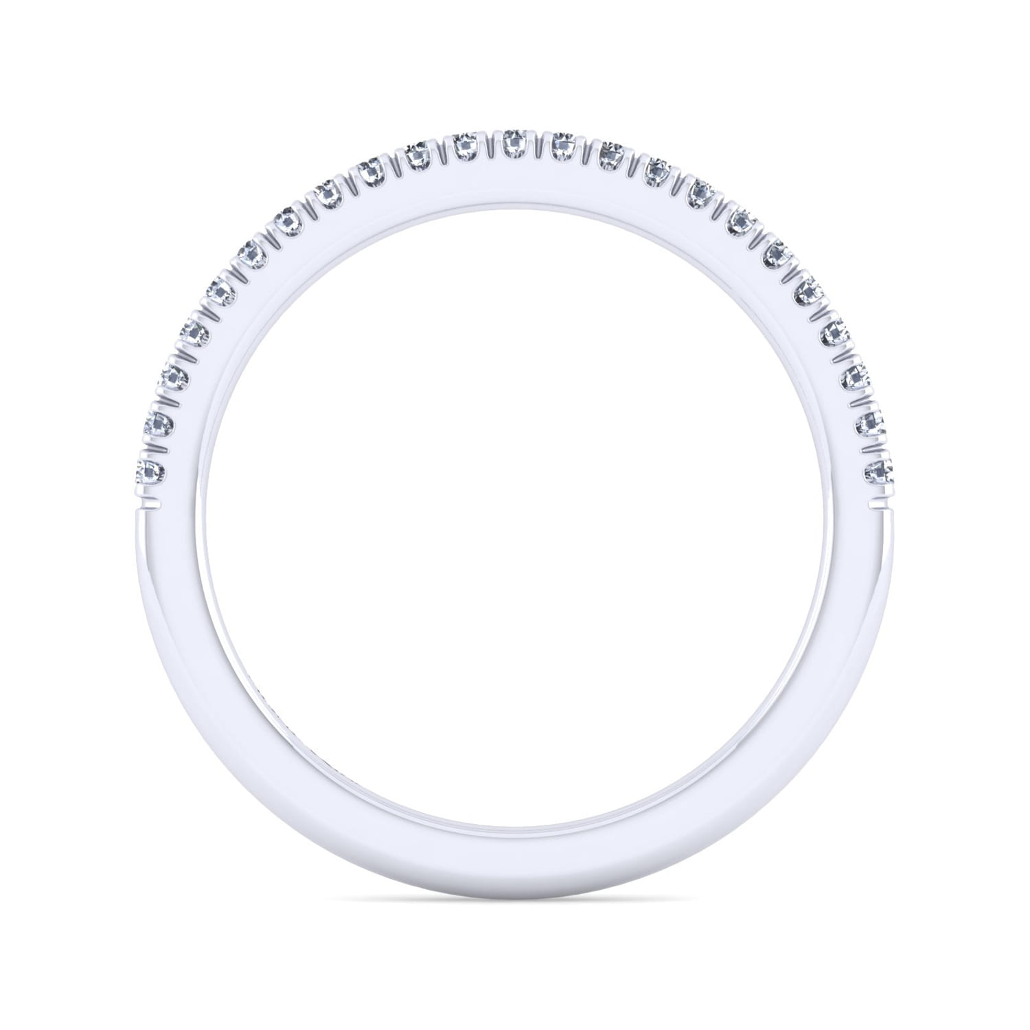 14K White Gold Diamond Matching Wedding Band - 0.15 ct - Shot 2