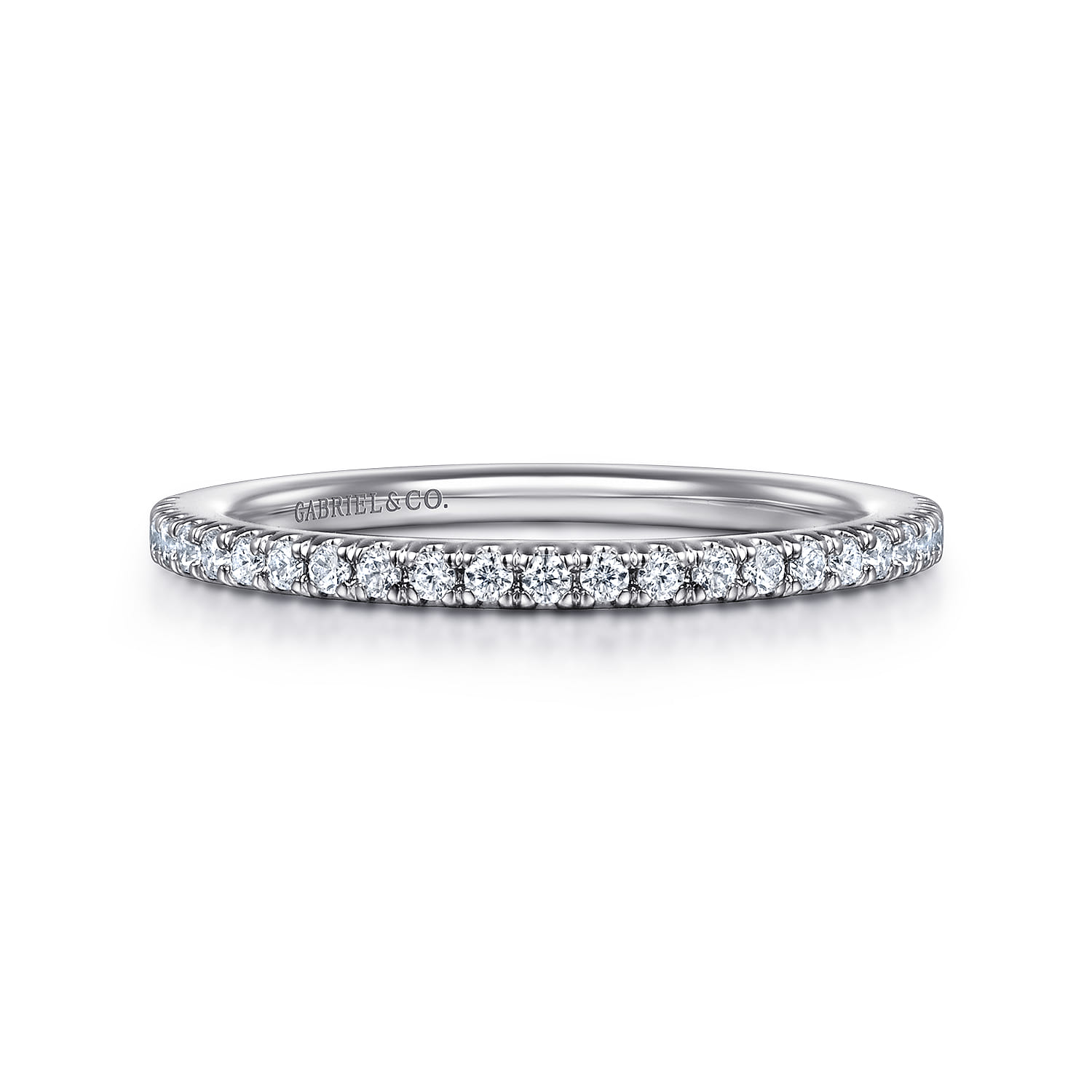 14K White Gold Diamond Matching Wedding Band - 0.21 ct - Shot 1