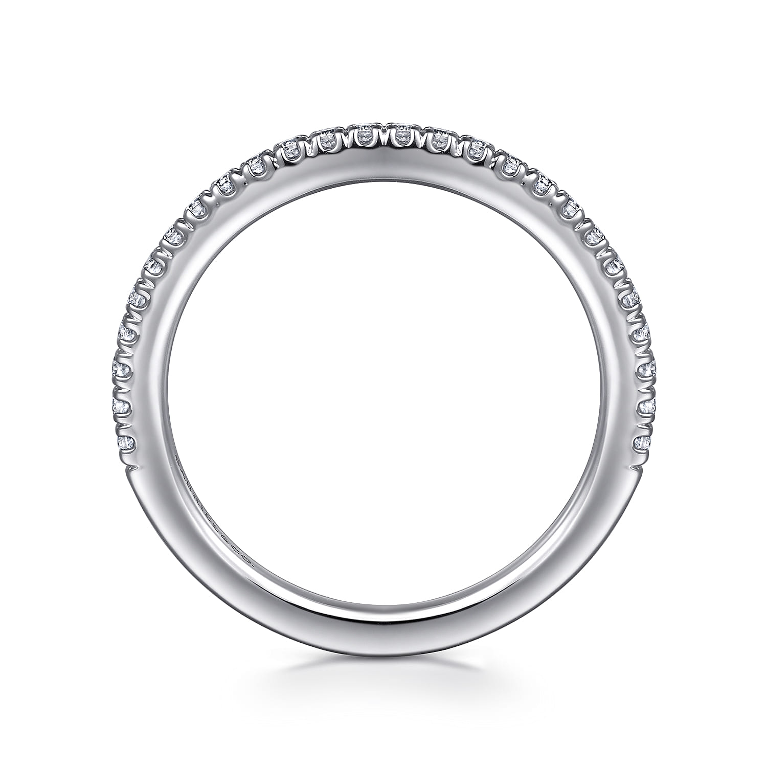 14K White Gold Diamond Matching Wedding Band - 0.21 ct - Shot 2