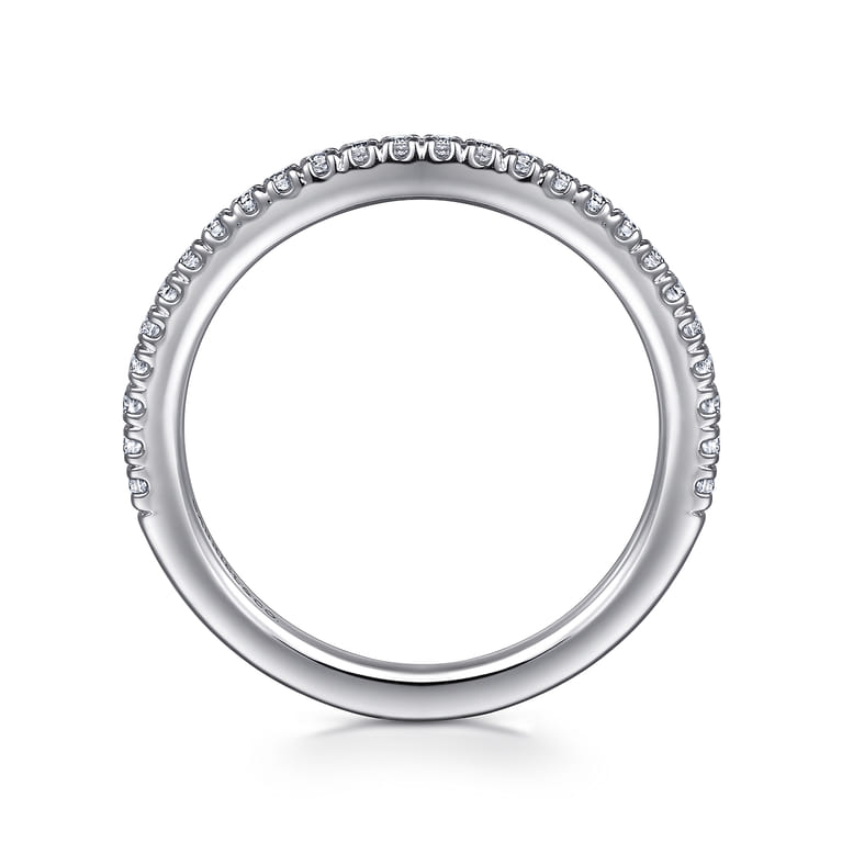 14K White Gold Diamond Matching Wedding Band - 0.21 ct - Shot 2