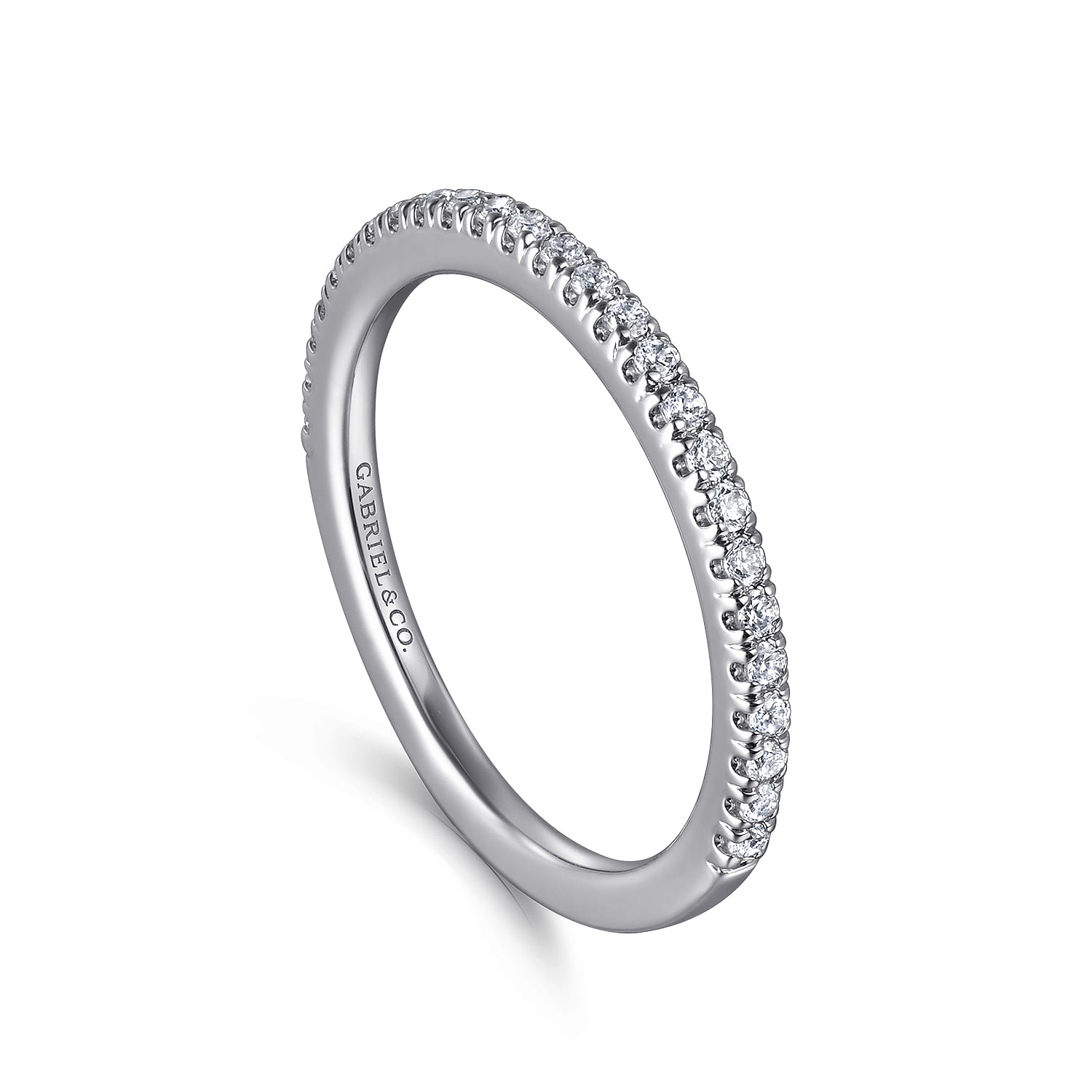 14K White Gold Diamond Matching Wedding Band - 0.21 ct - Shot 3