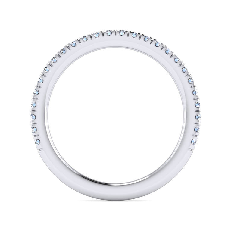 14K White Gold Diamond Matching Wedding Band - 0.22 ct - Shot 2