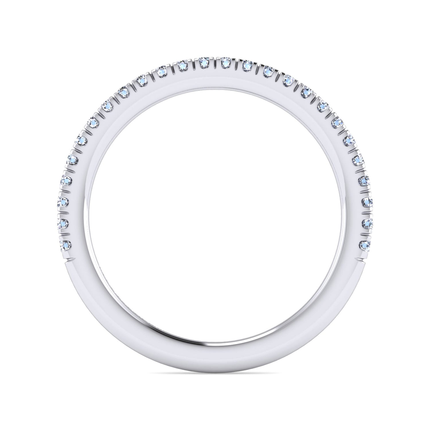 14K White Gold Diamond Matching Wedding Band - 0.27 ct - Shot 2