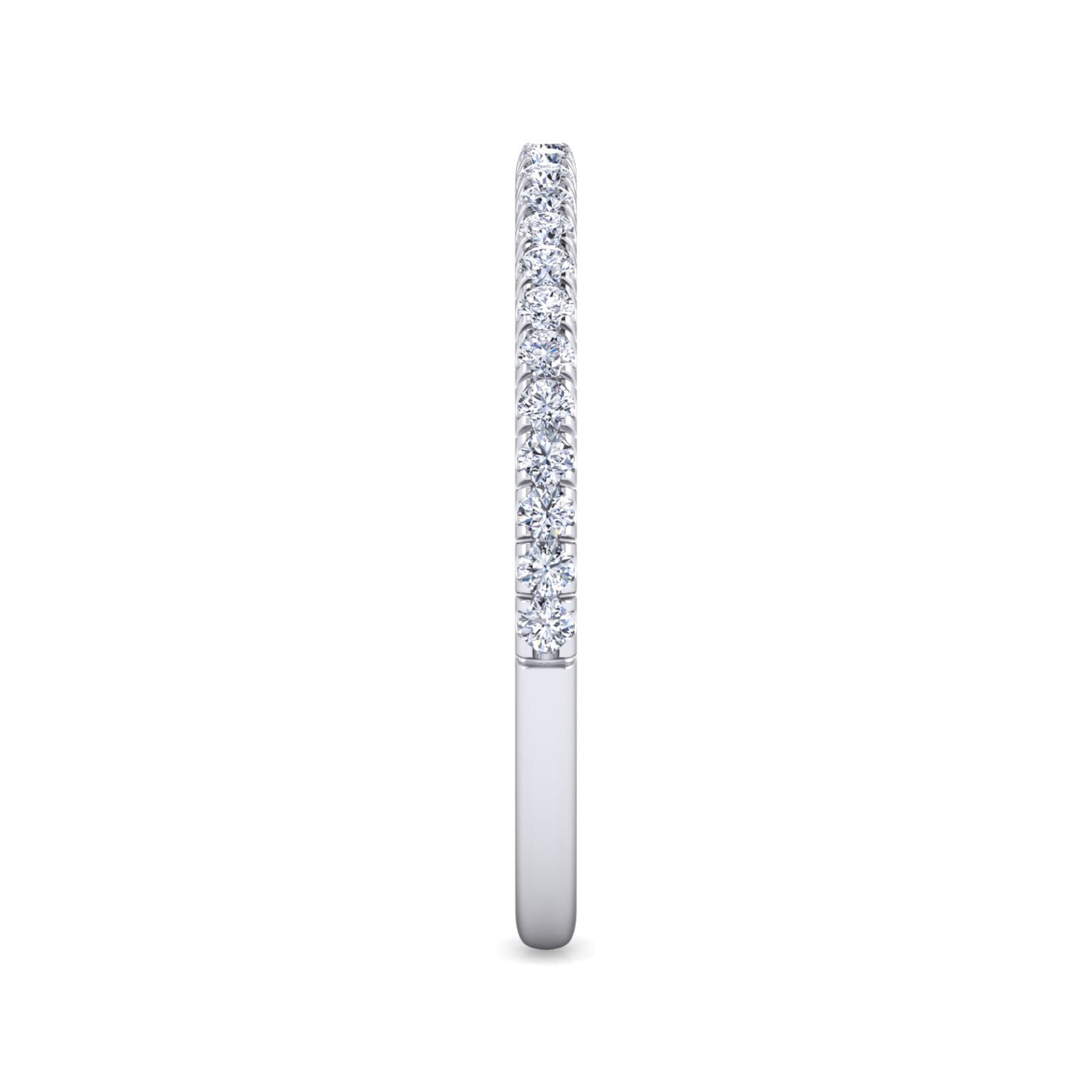 14K White Gold Diamond Matching Wedding Band - 0.27 ct - Shot 4