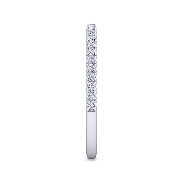 14K White Gold Diamond Matching Wedding Band - 0.27 ct - Shot 4